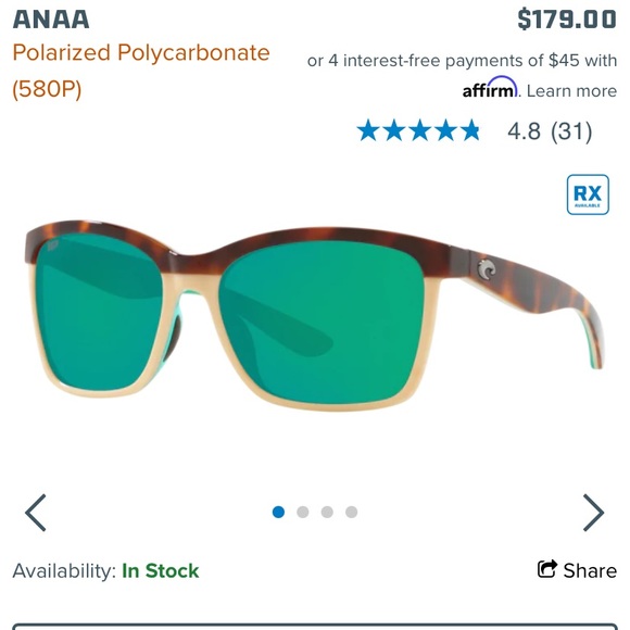 Costa Anaa Sunglasses - Polarized